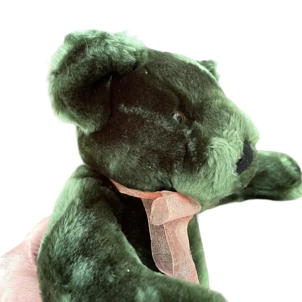 Green Bear Plush TC Dawson by Fiesta Sassy Stuffed Toy Dark Green Toy